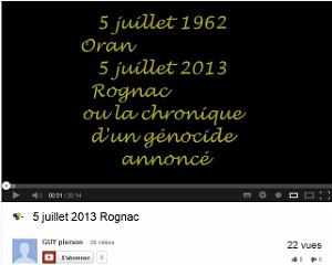 2013 07 05 JUILLET ROGNAC CEREMONIE COMMEMORATIVE DU 5 07 1962 D ORAN